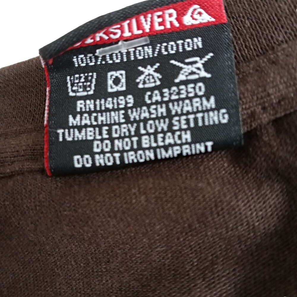 Quicksilver Mens Hawaii T-Shirt Coffee Brown Cotton Short Sleeve Aloha Size L - Picture 11 of 12